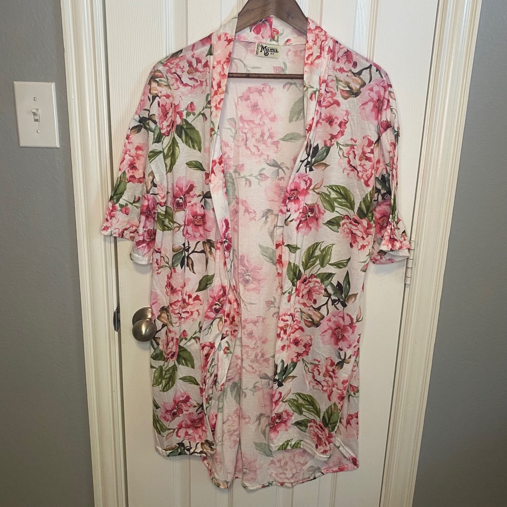 Show Me Your Mumu Brie Floral Kimono Garden of Blooms One Size Open Front Layer‎